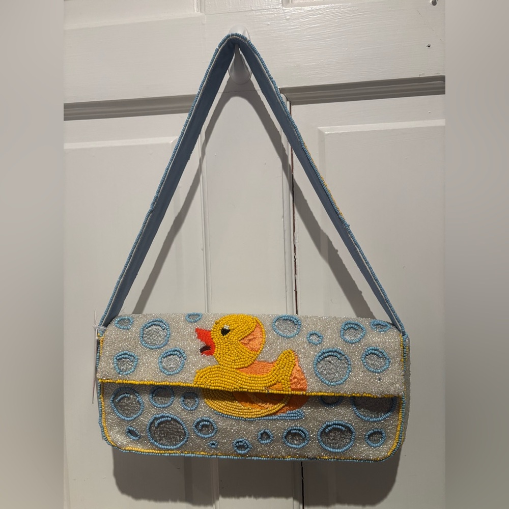 Made in India beaded bag duck NWT